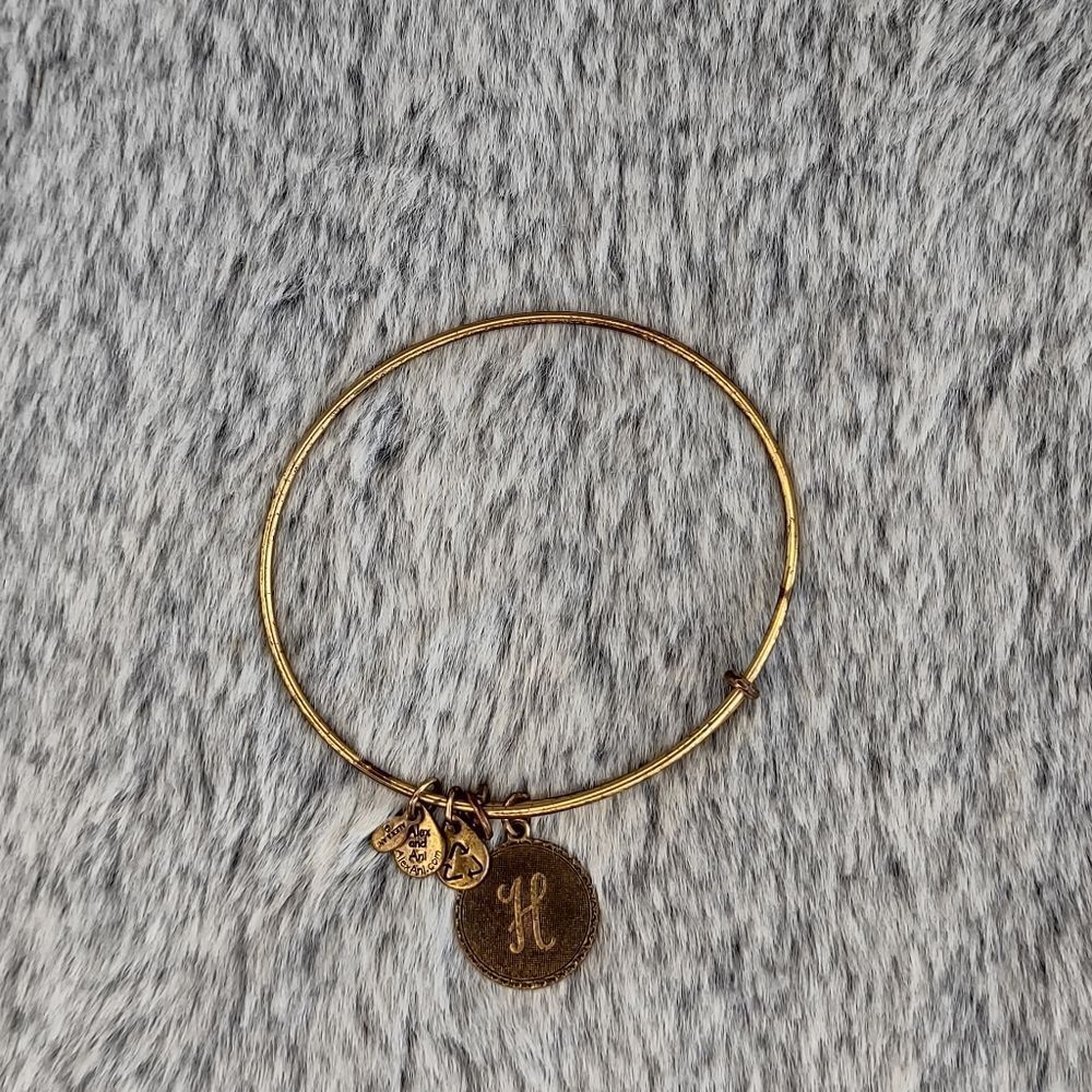 Alex & Ani Initial "H" Charm Bangle‎ Bracelet